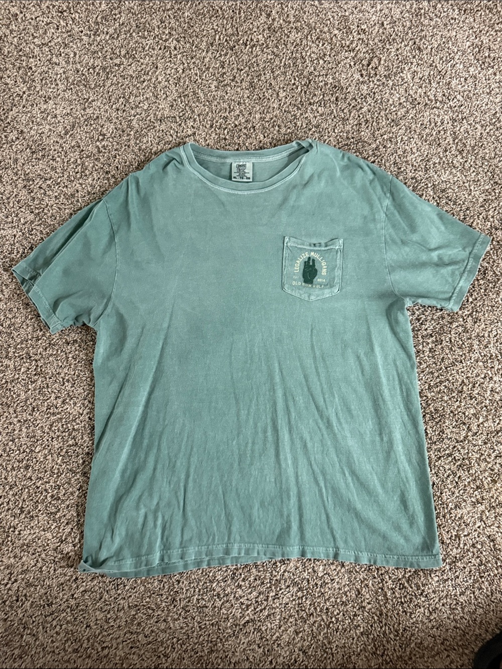 Men's Short-Sleeve Golf Pocket Tee in Sage Green